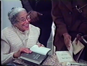 Rosa Parks at her 1998 Chicago book signing.