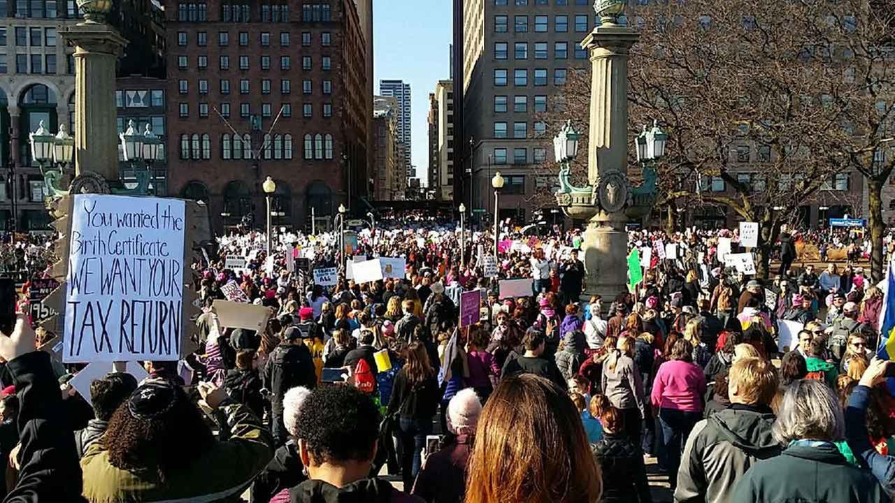 The Women's March at Grant Park, Chicago (Photo Credit: ABC 7 Chicago)